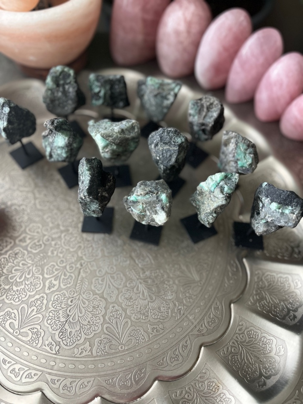 Raw Emerald on a Stand - Picture 4 of 4